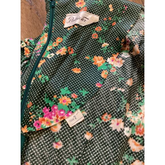 Vintage 60s Patricia Fair Mod Flower Power GoGo 70s flare paneled Mini Dress 7 S - Picture 8 of 14